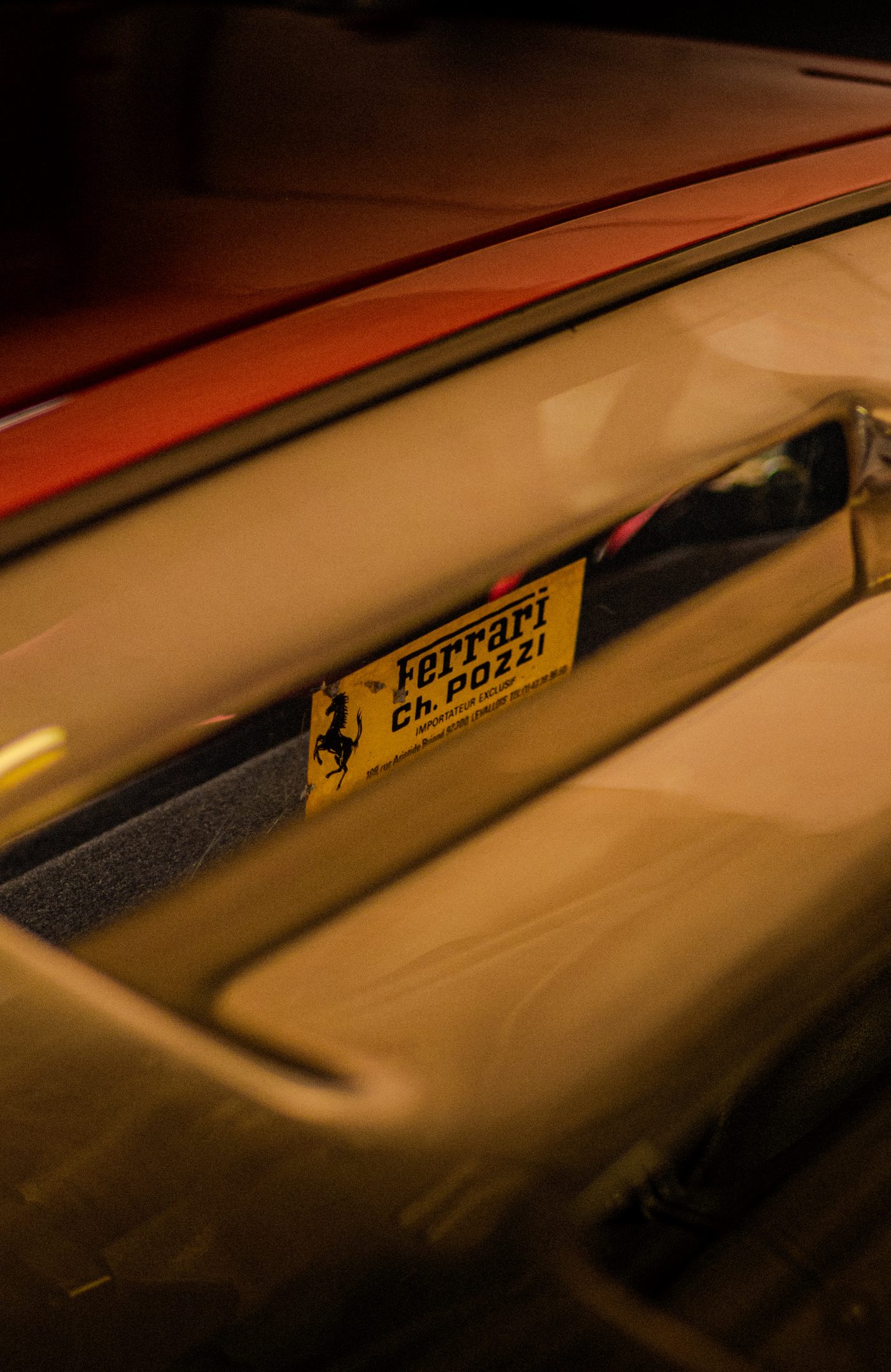 Détail plaque Ferrari Ch. Pozzi